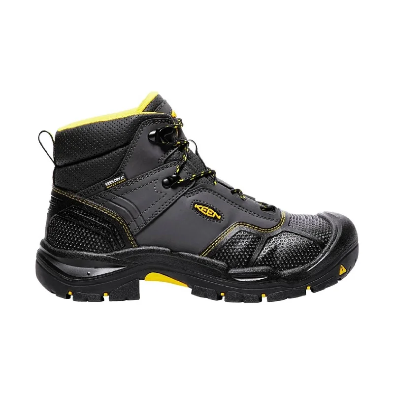 KEEN Utility Men's Logandale Mid Waterproof Steel Toe Work Boot - Raven/Black