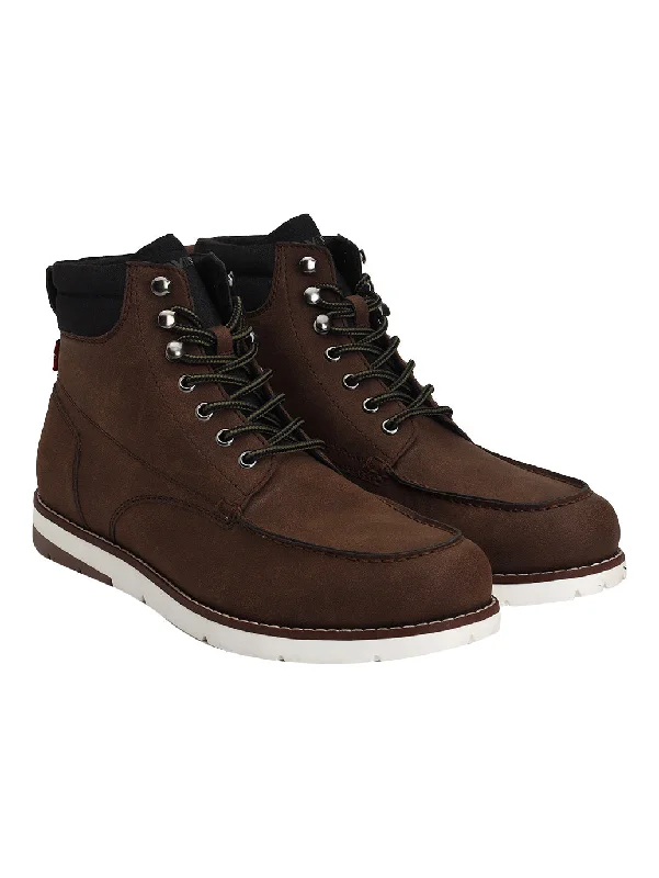 Men's Brown Solid Boots