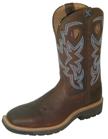 Men’s Lite Cowboy Workboot – Brown Pebble/Brown Pebble MLCW003