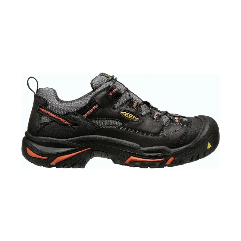 KEEN Utility Men's Braddock Low Steel Toe Work Shoe - Black/Bossa Nova