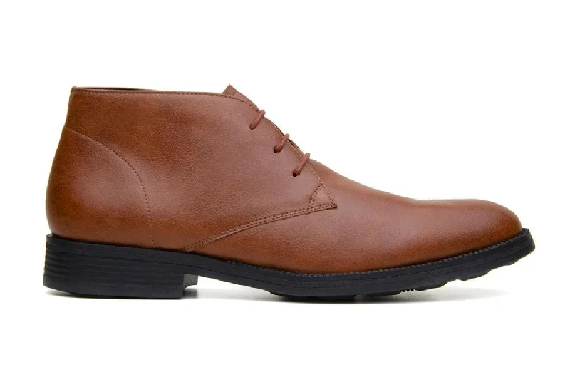 'Tivoli' classic vegan leather Chukka by Vincente Verde -  cognac