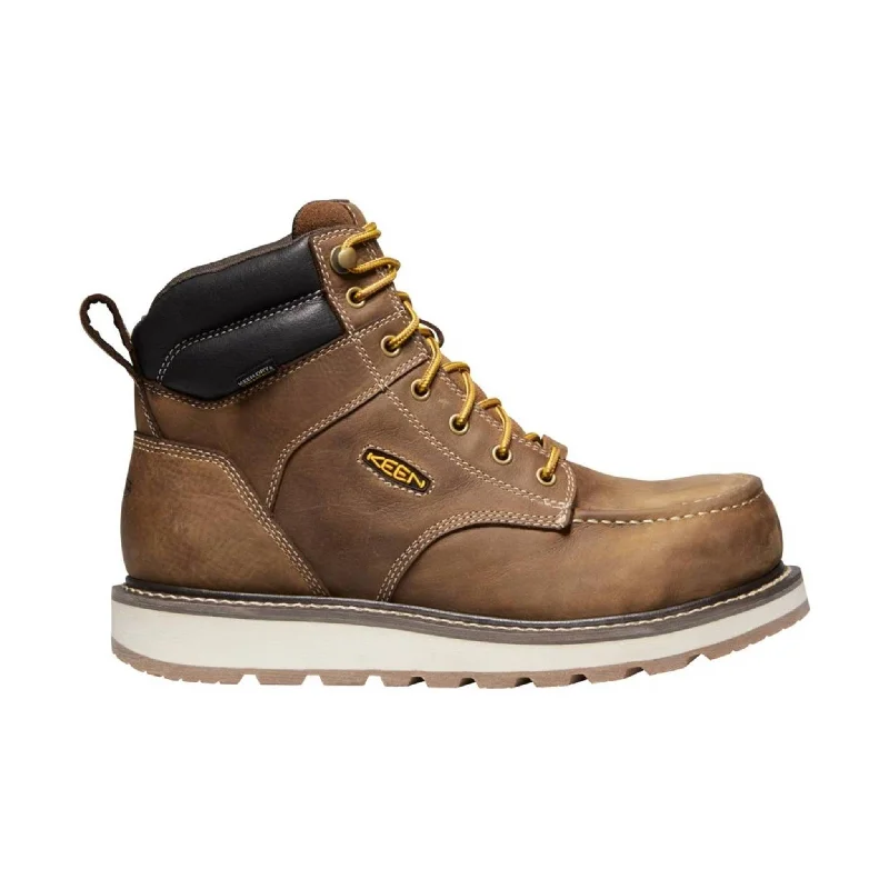 KEEN Utility Men's Cincinnati 6 Inch Waterproof Composite Toe Work Boot - Belgian/Sandshell