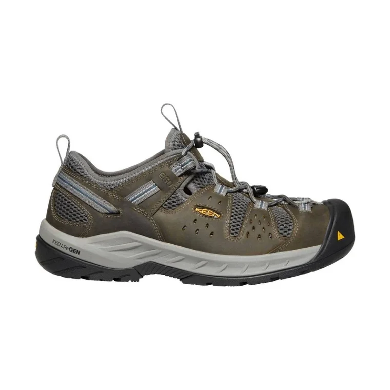 KEEN Utility Men's Atlanta Cool II ESD Steel Toe Work Shoe - Gargoyle/Midnight Navy