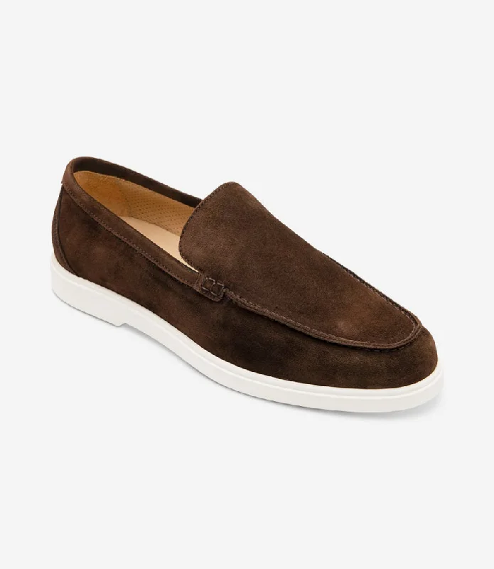 LOAKE  Tuscany - Suede Loafers -  Chocolate