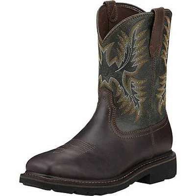 Ariat Men's 10 in. Sierra Square Steel Toe Work Boots 10017434