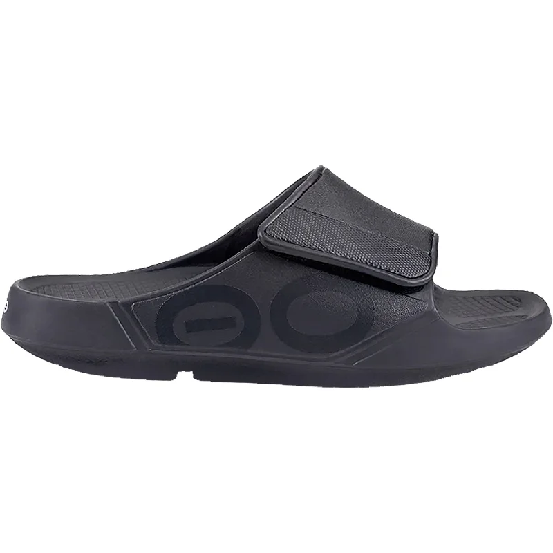 Unisex OOFOS OOahh Sport Flex Black Matte Synthetic