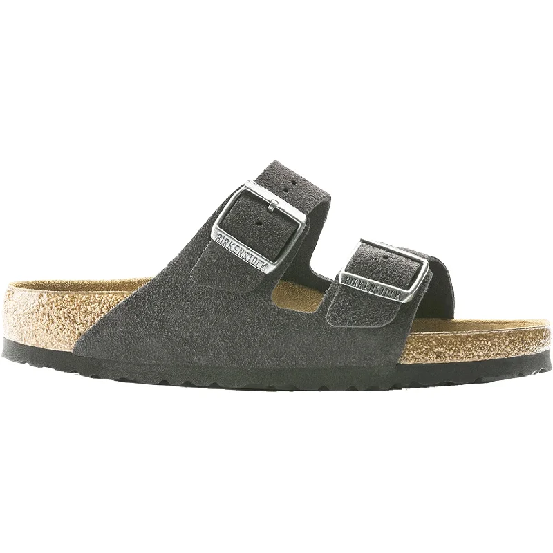 Unisex Birkenstock Arizona Soft Footbed Velvet Grey Suede