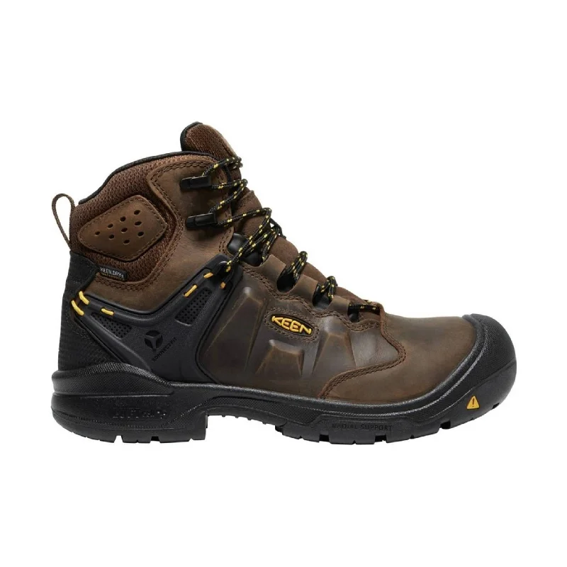 KEEN Utility Men's Dover 6 Inch Carbon Fiber Toe Work Boot - Brown