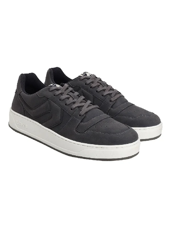 Men's Grey Solid Sneakers