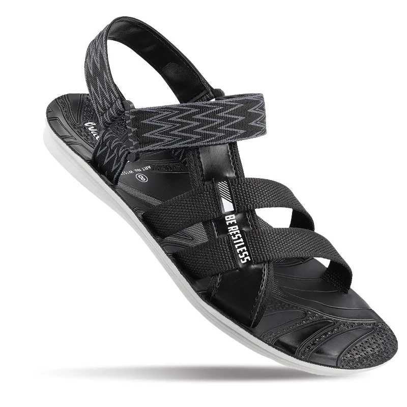 Men's Daily Wear Sandal - W1527 Black Grey