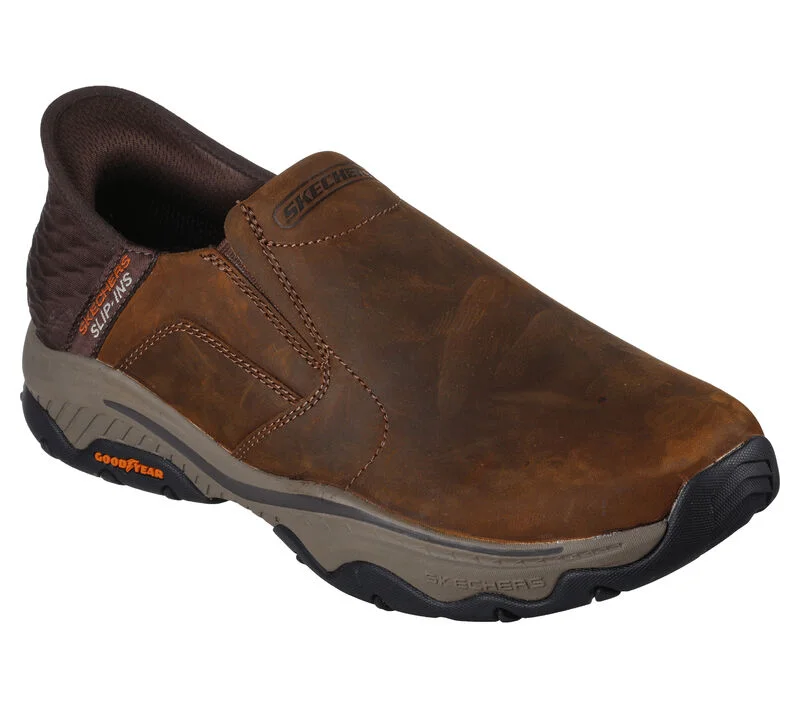 Skechers Slip ins Relaxed Fit Craster Lanigan Dark Brown Men's