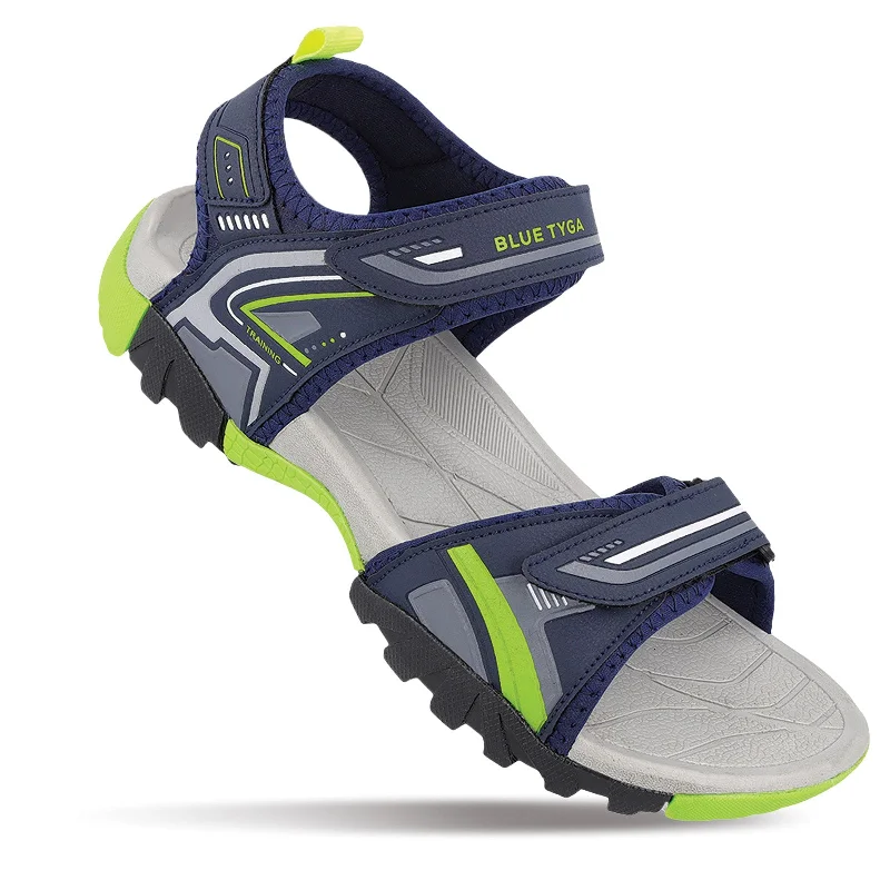 Blue Tyga Men's Sports Sandals - BTG3211 NavyBlue Green