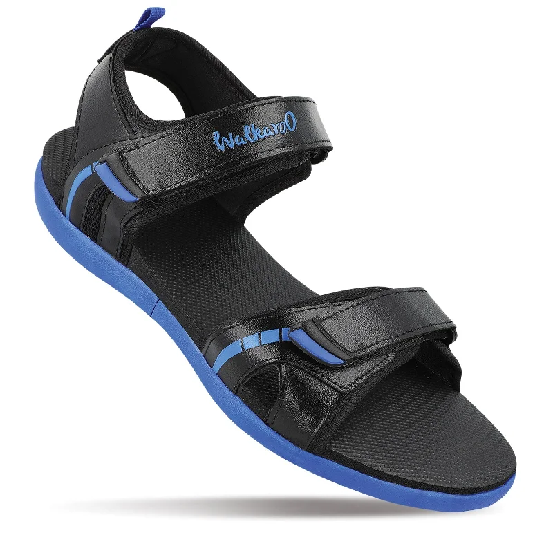 Walkaroo Mens Sandals  - WC4372 Black Blue