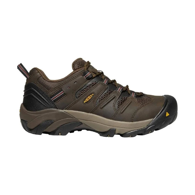 KEEN Utility Men's Lansing Low Steel Toe Work Shoe - Cascade Brown/ Fired Brick