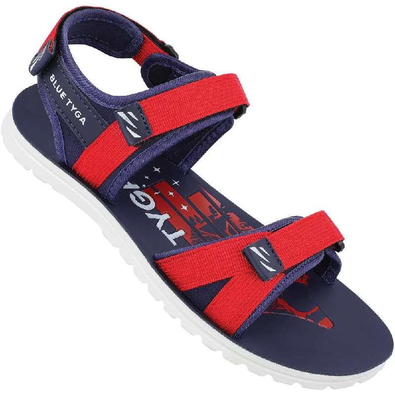 Blue Tyga Men's Daily Wear Sandals - BT1701 Blue Red