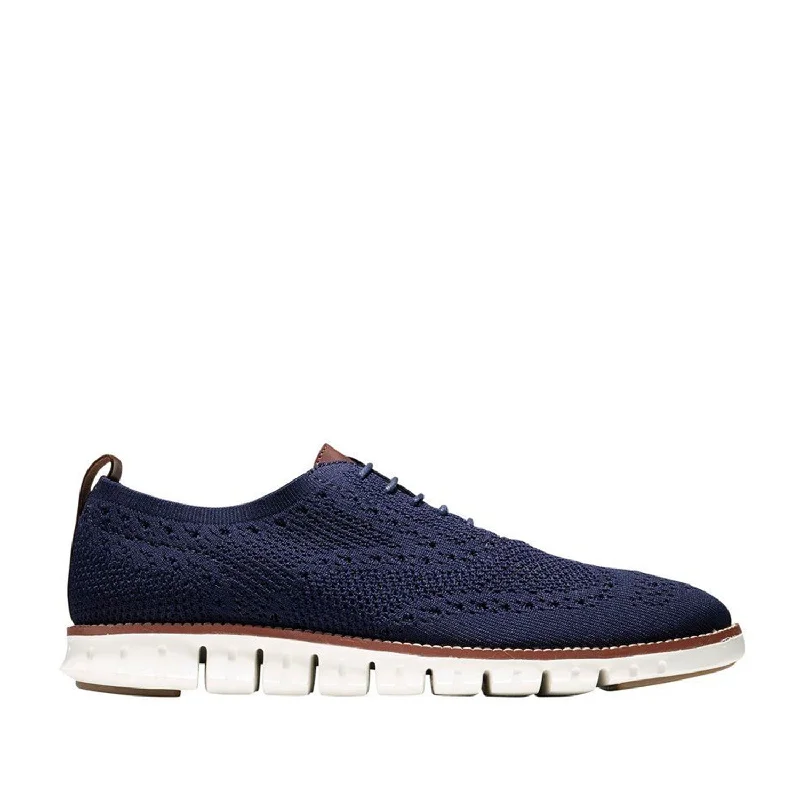 Cole Haan Men's Zerogrand Stitchlite Oxford in Marine Blue/Ivory