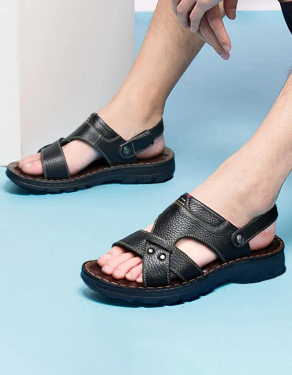 Handmade Retro Leather Men's Sandals