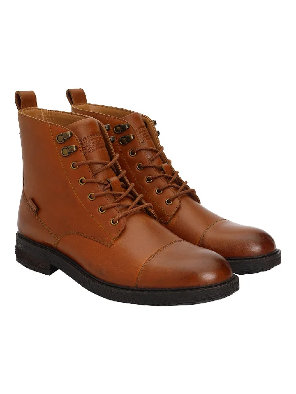 Men's Brown Solid Boots