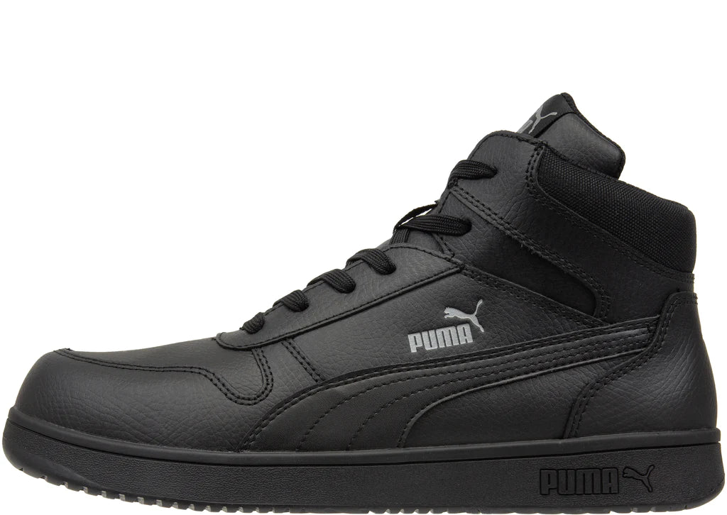 630065   MENS PUMA SAFETY FRONTCOURT MID COMPOSITE TOE BLACK