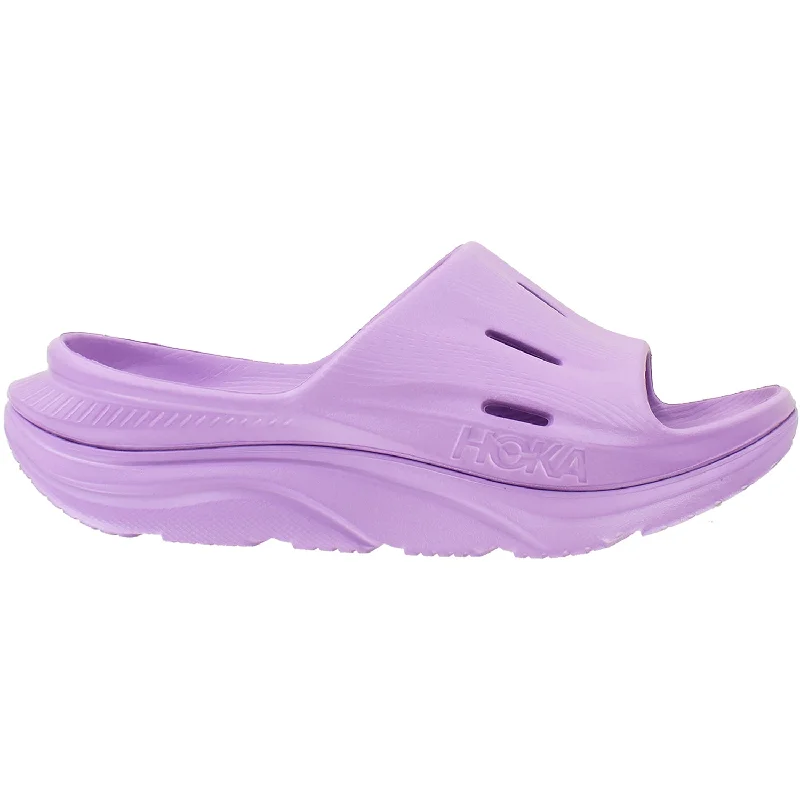 Unisex Hoka Ora Recovery Slide 3 Violet Bloom/Violet EVA