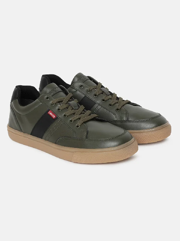 Men's Olive Colorblock Shoes