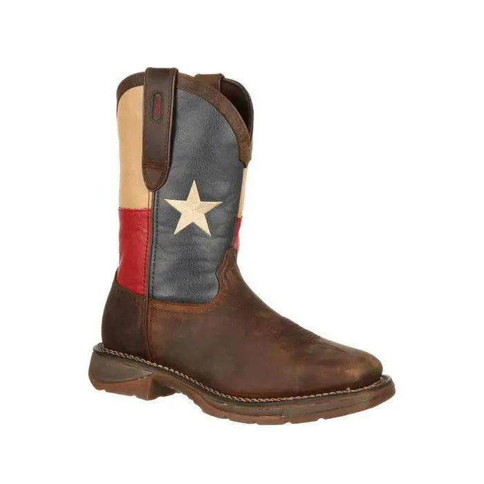 REBEL™ BY DURANGO® STEEL TOE TEXAS FLAG WESTERN BOOT DB021