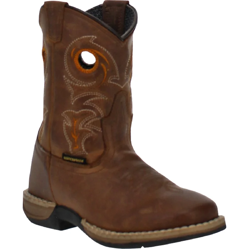 Dan Post Kids Boys Storms Eye Jr Cowboy Boots Leather Brown