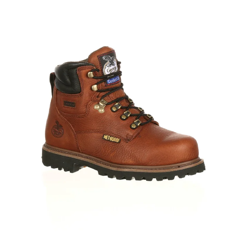 Georgia Mens Briar Brown Leather Hammer ST Metatarsal Work Boots