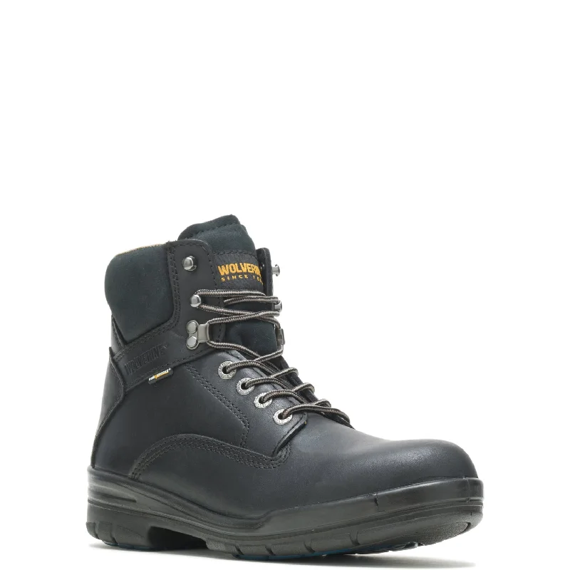 Wolverine Mens Black Leather Durashocks SR 6in Work Boots