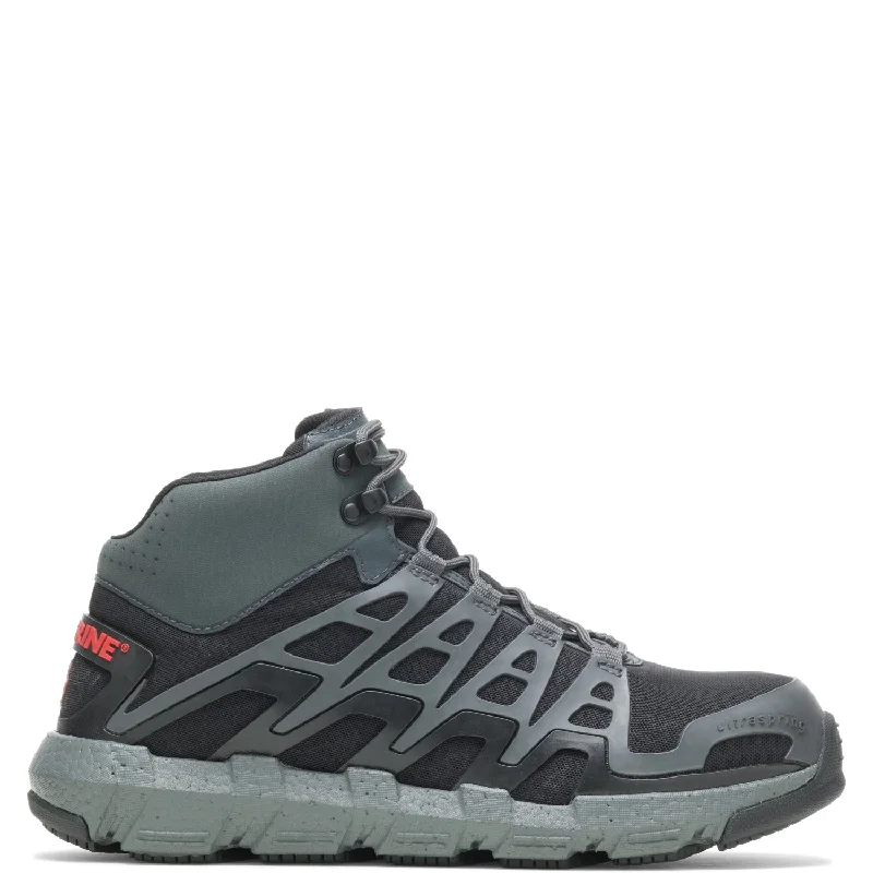 Wolverine Mens Rev Durashocks UltraspringMid CM Dark Grey Mesh Work Boots