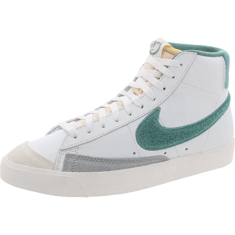 BLAZER MID 77 PRM Mens Leather Trainer High-Top Sneakers