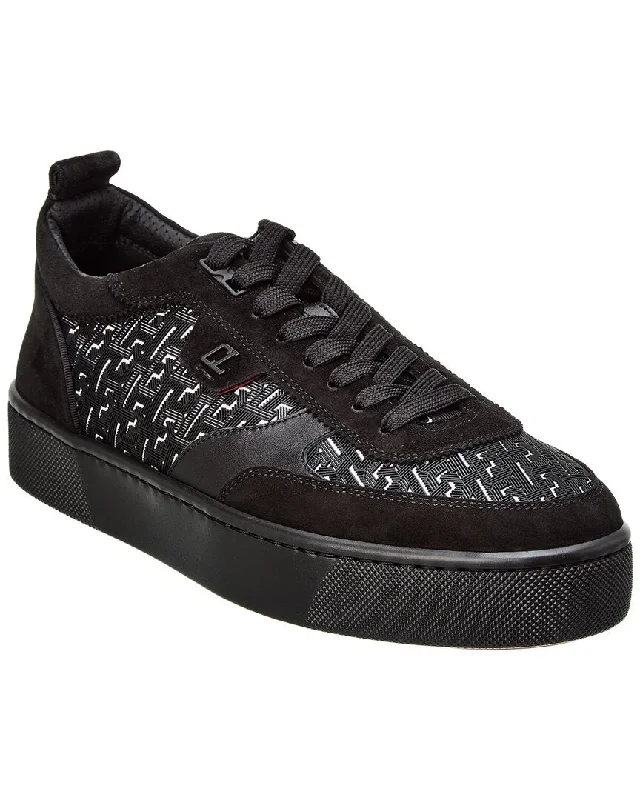 Christian Louboutin Happyrui Coated Canvas & Suede Sneaker