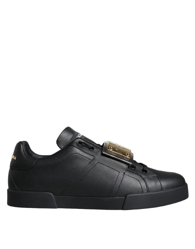 Dolce & Gabbana  Leather Low Top Portofino Sneakers Men's Shoes (Pre-Owned)