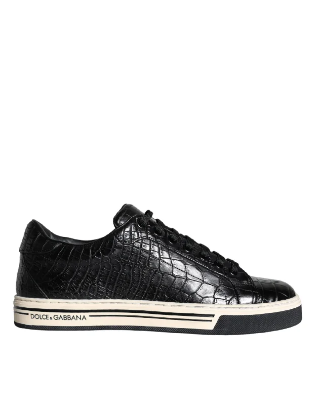 Dolce & Gabbana  Leather Men Low Top Sneakers Men's Shoes