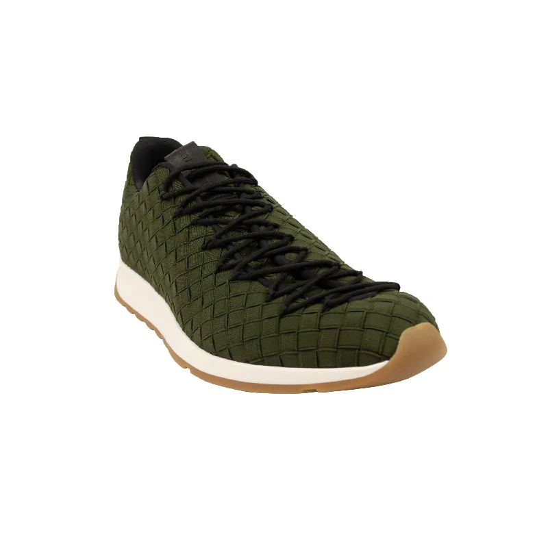 Khaki Green Intrecciato Athletic Sneakers