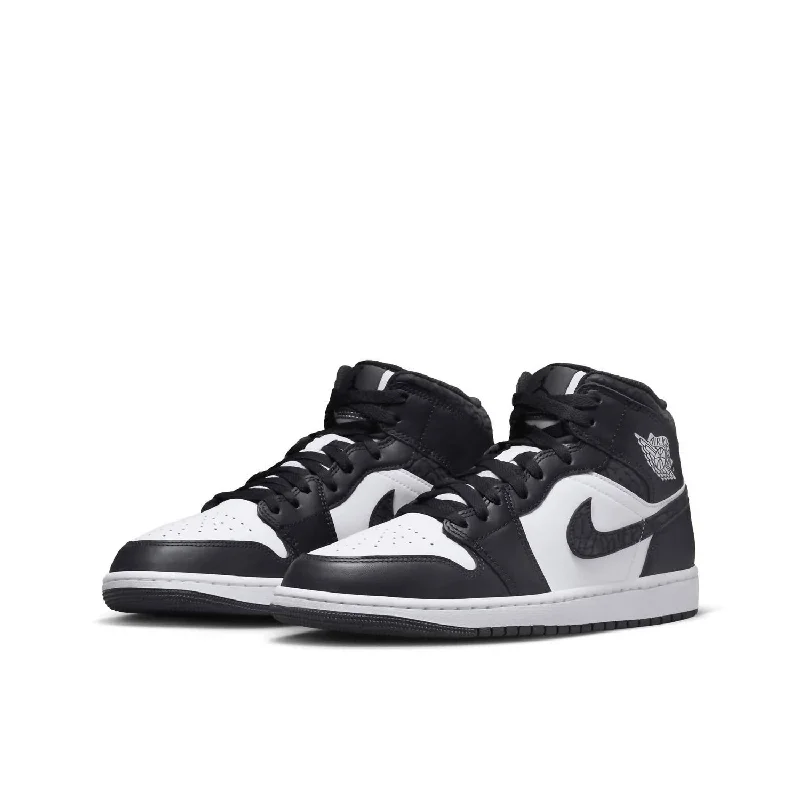 Men Air Jordan 1 Mid Se Basketball Shoe In Off Noir/white/black/black