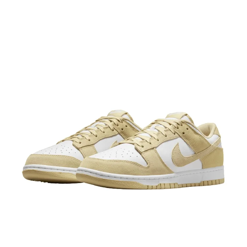 Men's Dunk Low Retro Sneaker In White/white/team Gold