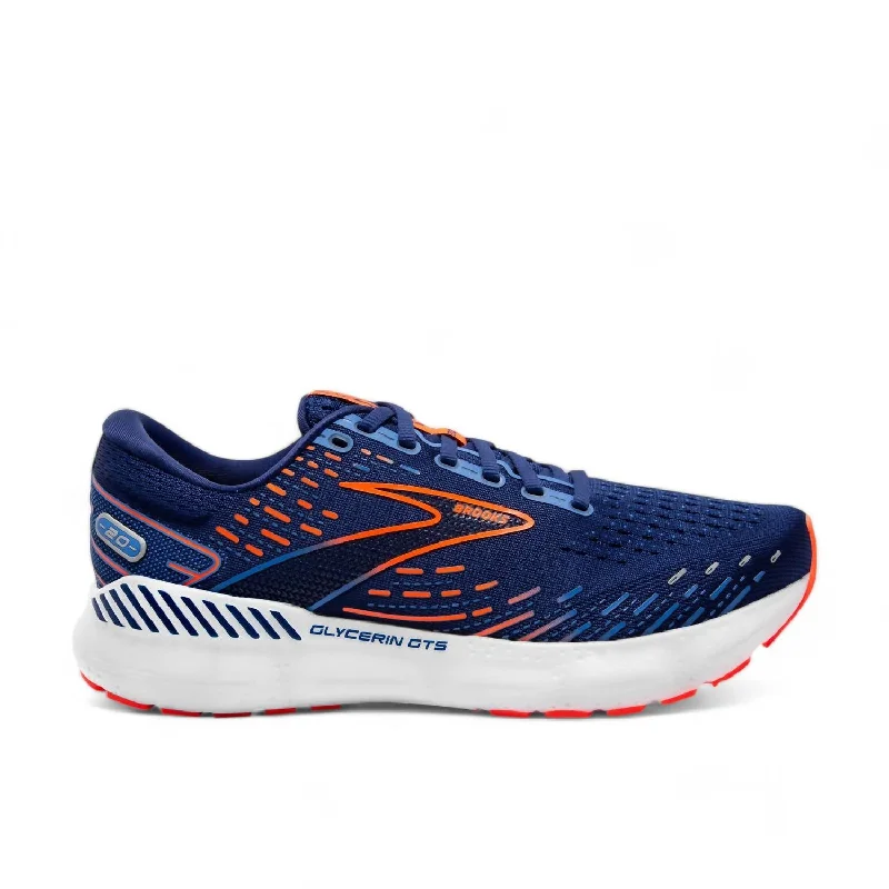 Men's Glycerin Gts 20 Running Shoes In Blue Depths/palace Blue/ Orange