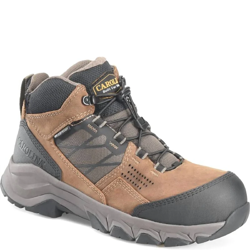 Men's Ironhide Ez Entry Soft Toe Waterproof Hiker Shoes In Brown