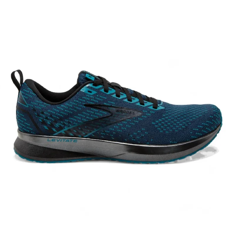 Men's Levitate 5 Running Shoes - Medium Width In Titan/crystal Teal/black