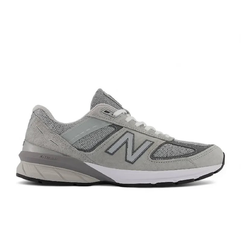 Men's Made In Usa 990V5 Running Shoes - 4E Width In Grey