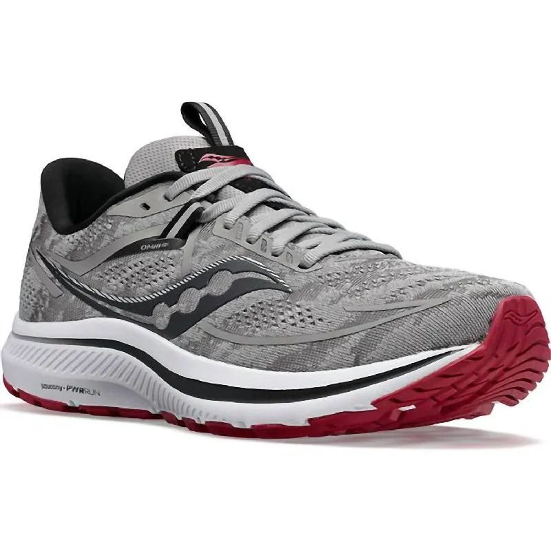 Men's Omni 21 Running Shoes - D/medium Width In Alloy,garnet