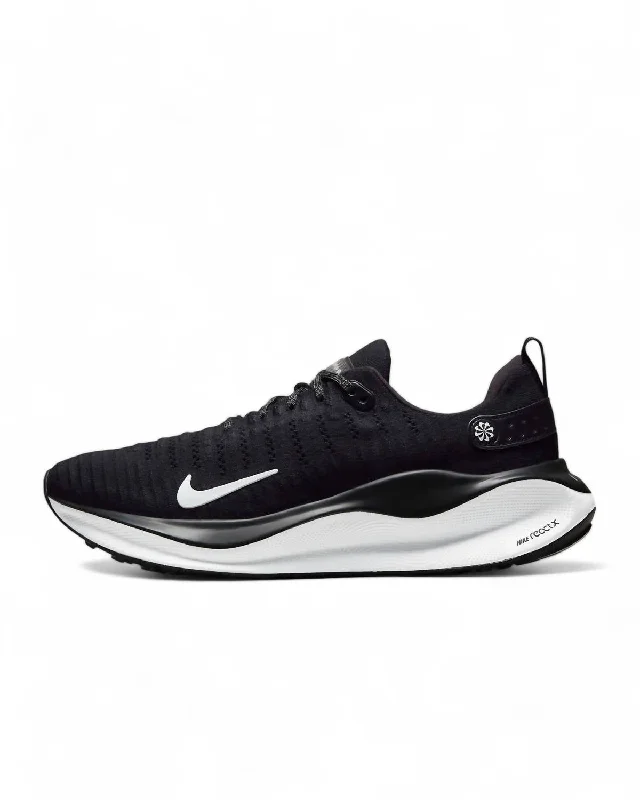 Men's React Infinity 4 Running Shoes In Black/white