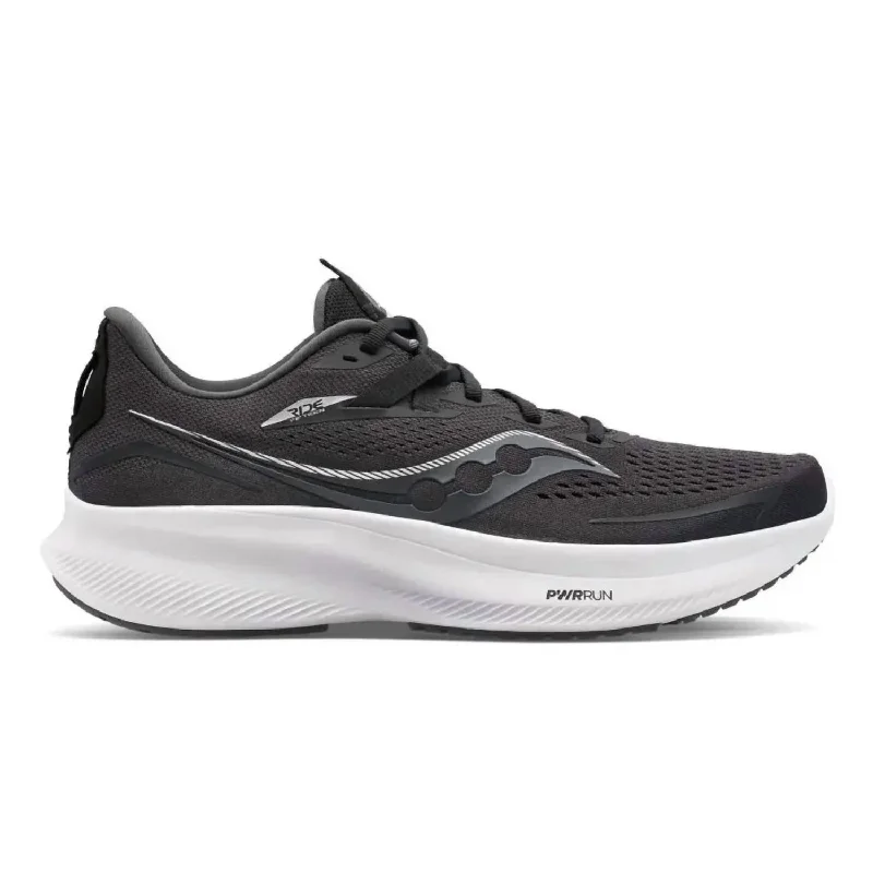 Men's Ride 15 Running Shoes In Black/white