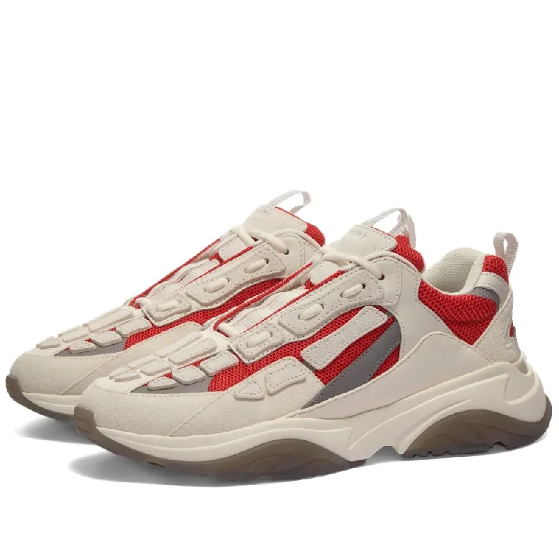 MFS001_642 Red/White Amiri Bone Runner Sneaker