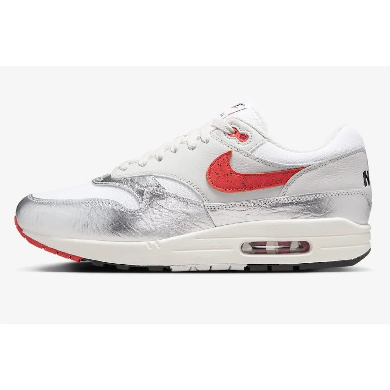 Nike Air Max 1 PRM White/Chile Red  HF7746-100 Men's