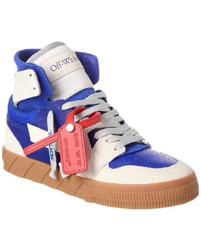 Off-White Floating Arrow Leather & Suede High-Top Sneaker